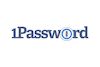 1Password logo wordmark in blue text on white background