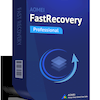 AFR-BOX-pro - Ohjelmistot.fi Product box for FastRecovery Professional software with a blue design and circular arrow graphic