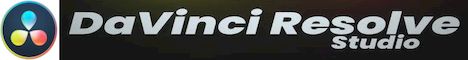 DaVinci Resolve Studio logo with circular color wheel icon and the text DaVinci Resolve Studio
