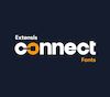 connect-fonts-logo-pricing - Ohjelmistot.fi Logo with the words 'Extend connect Fonts' on a dark background, featuring a circular orange dot between 'Extend' and 'connect'.